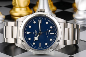 不锈钢蓝色盘面的普通帝舵旧手表回收在市场上受欢迎吗
