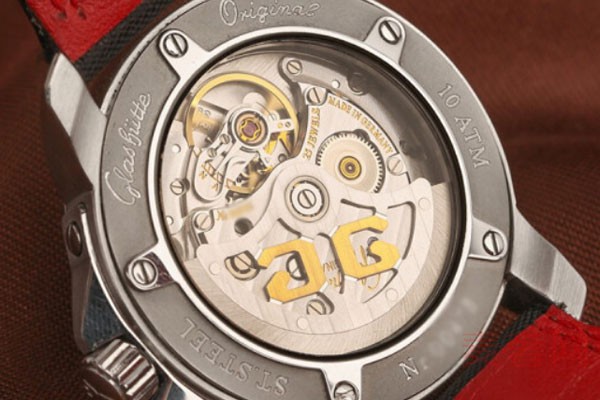 格拉苏蒂SPORT EVOLUTON系列39-21-06-03-03黑盘帆布手表表底实拍