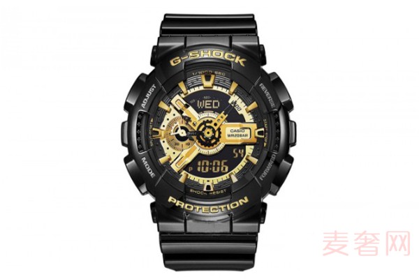 卡西欧G-SHOCK系列GA-110GB-1A腕表展示图