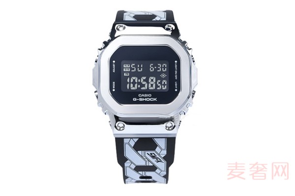 卡西欧G-SHOCK系列GM-S5600-1PRS腕表展示图