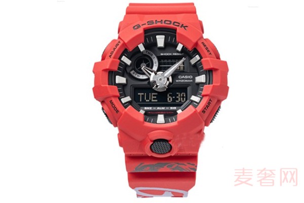 卡西欧G-SHOCK系列GA-700-4APRG腕表展示图